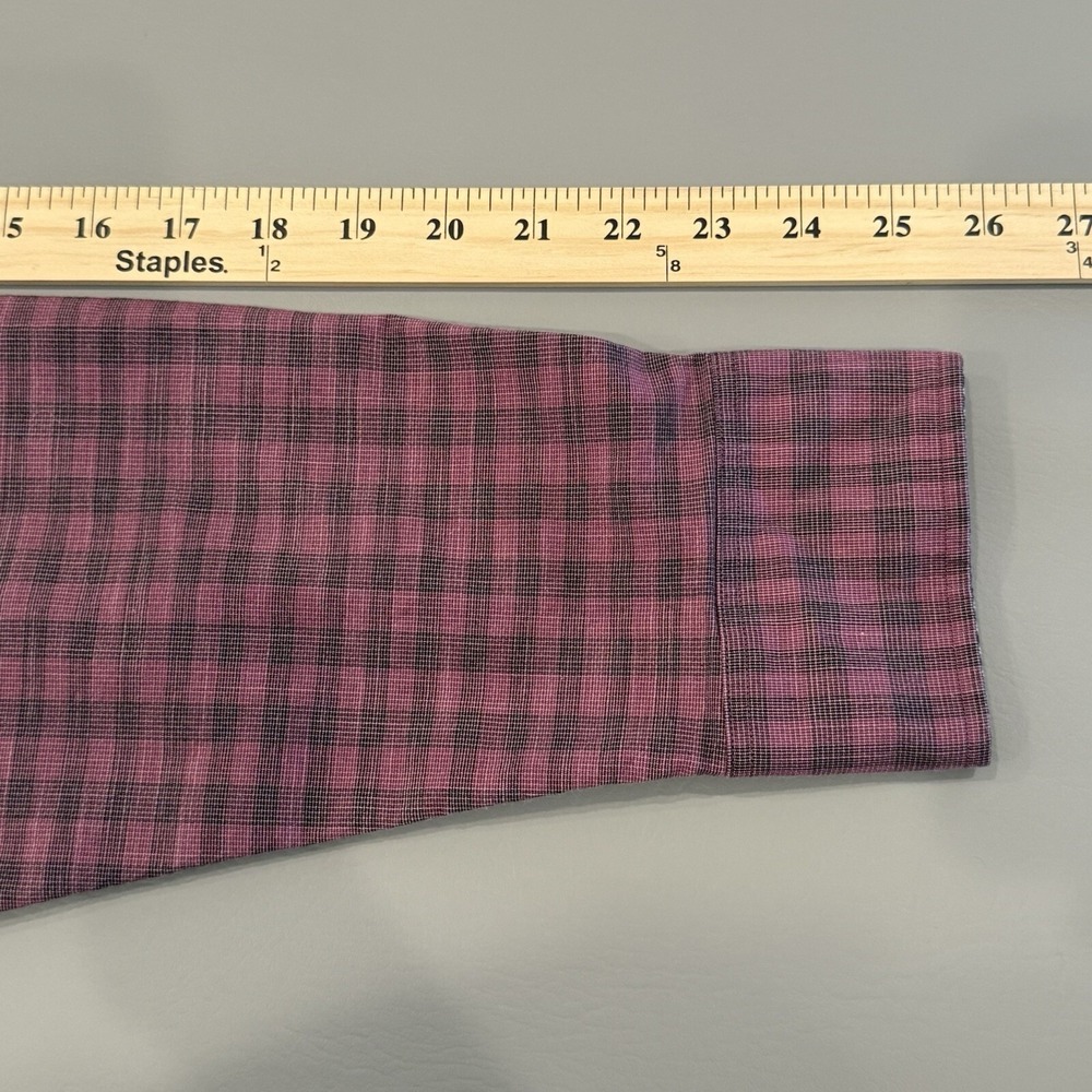 Tommy Bahama The Newport Coast‎ Shirt Men's Large Purple Black Check Long Sleeve - Picture 7 of 9